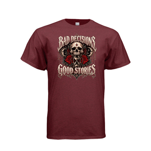 Bad Decisions Good Stories Gothic Graphic Tee shirt product image by Stuff2DieFor